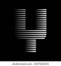 Letter Y Monogram Logo Icon Geometric Horizontal Motion Speed Lines
