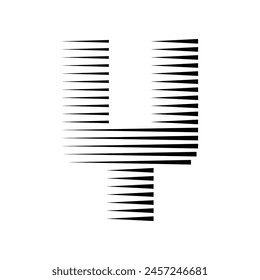 Letter Y Monogram Logo Icon Geometric Horizontal Motion Speed Lines