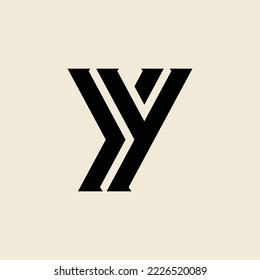 Letter y monogram logo with luxury style. Eps 10