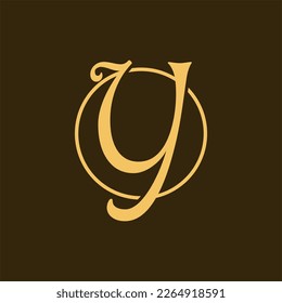 Letter y monogram luxury creative logo design