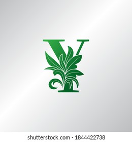Letter Y Monogram Nature Green Leaves Logo Icon Vector Design Concept