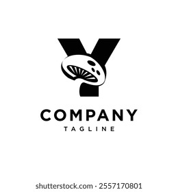 Letter Y Mushroom Logo Icon Vector