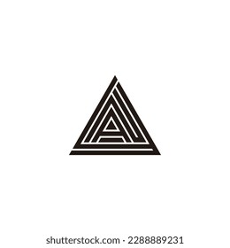 Buchstaben y, N und ein geometrisches Symbol mit einfachem Logo, Vektorgrafik