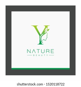 Letter Y Nature Beauty Letter Logo Design Vector Icon
