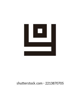 Letter y and o square geometric symbol simple logo vector