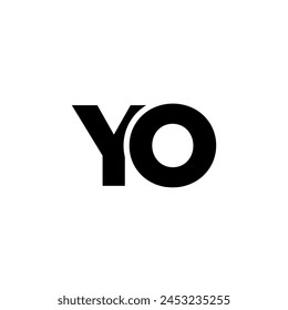 Letter Y and O, YO logo design template. Minimal monogram initial based logotype.