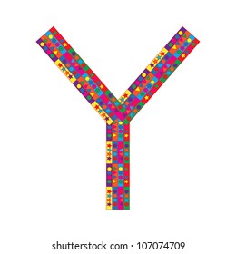 Letter Y on white background