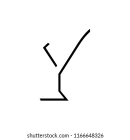 letter y outline logo vector