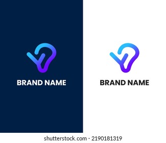 letter y and p modern logo design template