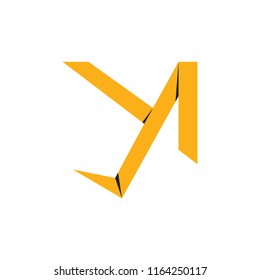 letter y paper design logo vector