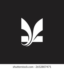vetor de logotipo simples de curvas de movimento de papel y 
