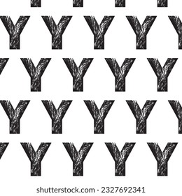 Letter Y Pattern, Typography Background, Alphabet Wallpaper