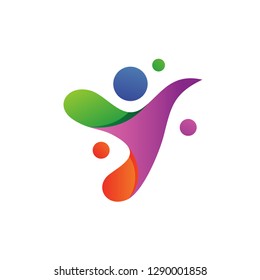 Letter Y People Logo Design