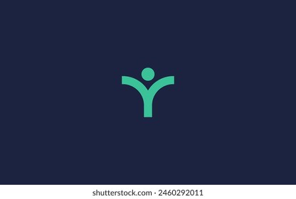 letter y with people logo icon design vector design template inspiration