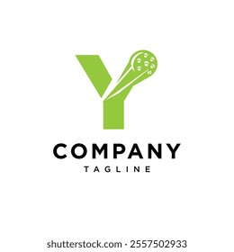 Letter Y Pickleball Logo Icon Vector