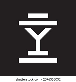 Letter Y pillar logo template icon design