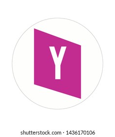 letter y with a pink background