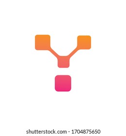Letter Y pixel logo design template illustration