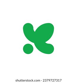Letter Y plant, dot geometric symbol simple logo vector