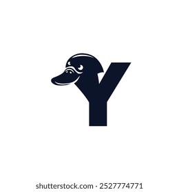 Letter Y Platypus logo icon vector.