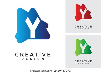 Letter Y Play Button Design Template
