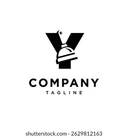 Letter Y Plunger Logo Icon Vector
