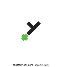 letra y más símbolo simple vector