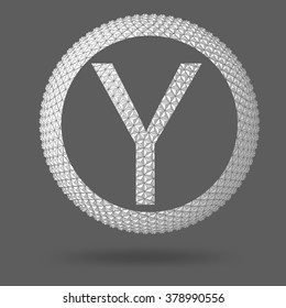 The letter Y. Polygonal letter. Abstract Creative concept vector background. Vector Illustration eps 10 for your design