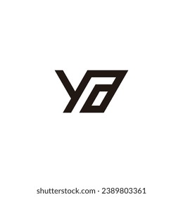 Letter y r a cool geometric symbol simple logo vector