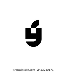 Letter y and r geometric symbol simple logo vector
