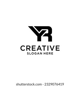 Letter y r Logo design concept