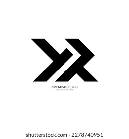 Letter Y R unique shape modern monogram logo