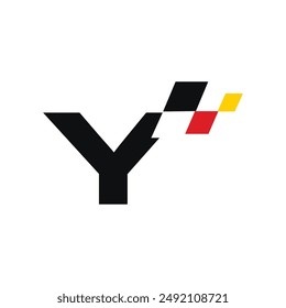 Letter Y Race Flag logo icon vector