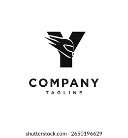 Letter Y Racing Helm Logo Icon Vector