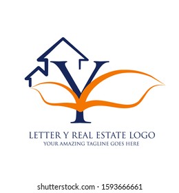 Letter Y Real Estate Equipment Simple and Minimalist Logo Template on White Background for Construction and Property Logo Concept - Flat Modern Isolated Symbol