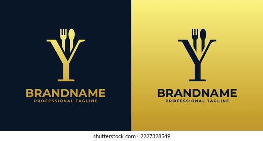 letter Y restaurant logo, suitable for any business related to restaurant, cafe, catering with Y initials.