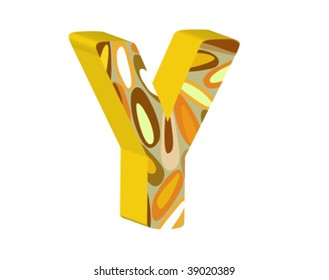 letter Y of retro alphabet