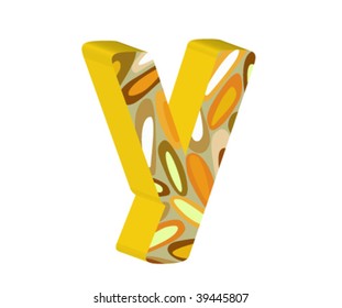 letter y of retro alphabet
