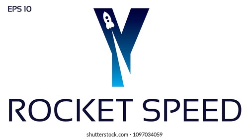 Letter Y Rocket Logo Design