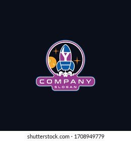 Letter Y Rocket Logo Design vector template