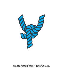 Letter Y with rope concept