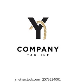 Letter Y Rope Logo Icon Vector