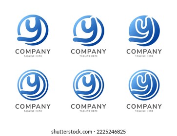 Letter Y rounded monogram logo