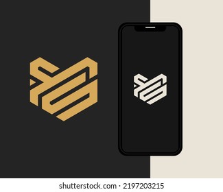 Letter Y S logo design. creative minimal monochrome monogram symbol. Universal elegant vector emblem. Premium business logotype. Graphic alphabet symbol for corporate identity