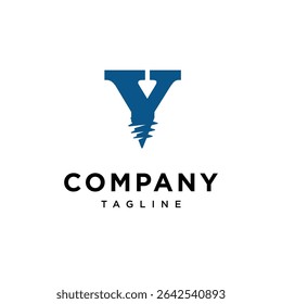 Letter Y Screw logo Icon Vector