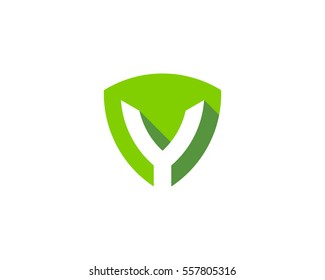 Letter Y Shield Logo Design Element