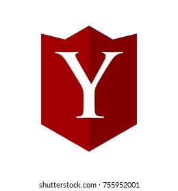 letter y and shield vector logo