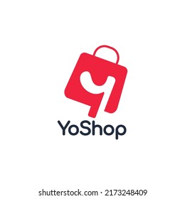 Letter Y And Shoping Bag Logo Design For Mart, Market, Store And Shop Brand Identity