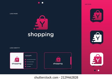Letter Y Shopping Store Logo Design Template