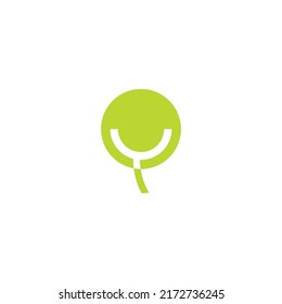 letra y simple jardín de árbol verde simple logo geométrico vector